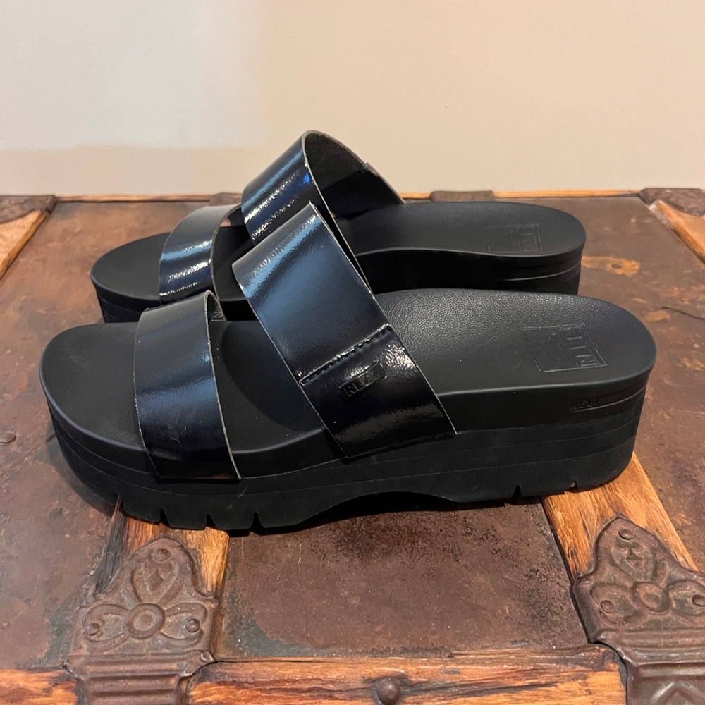 Reef Women's Cushion Vista Higher Sandals Black Size 9